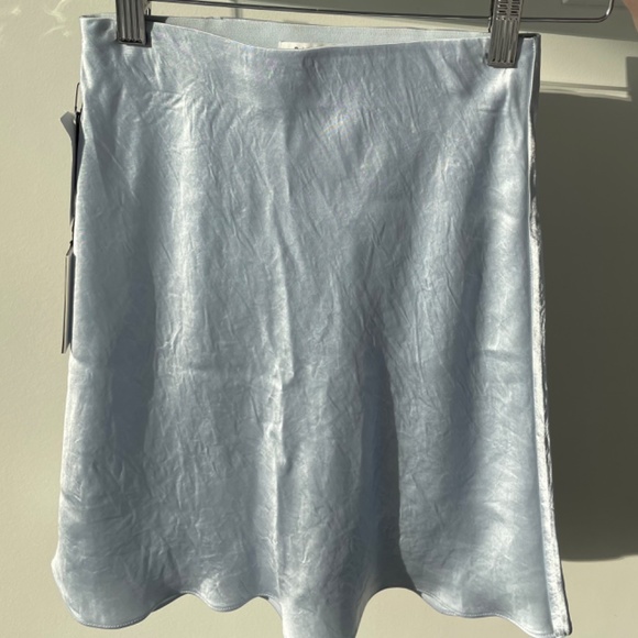 Slip Mini Skirt (Aritzia) Cement Blue - Picture 3 of 8